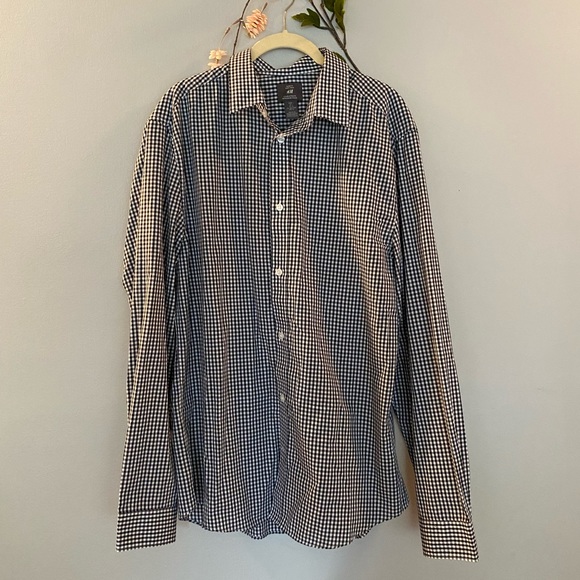Men’s dress shirt | H&M | collared shirt | gingham - Picture 2 of 5